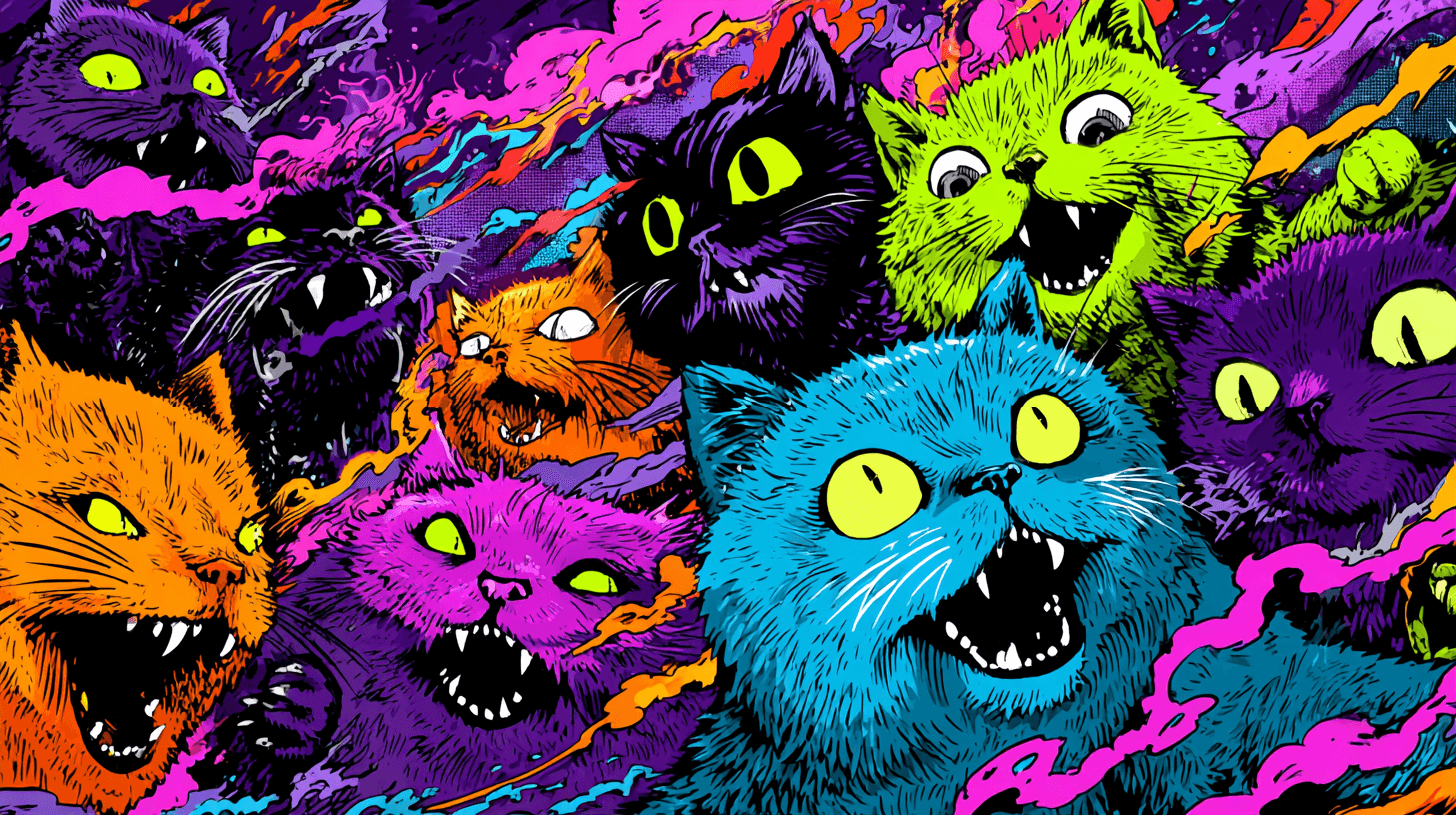 Cat Core bold graphic illustration